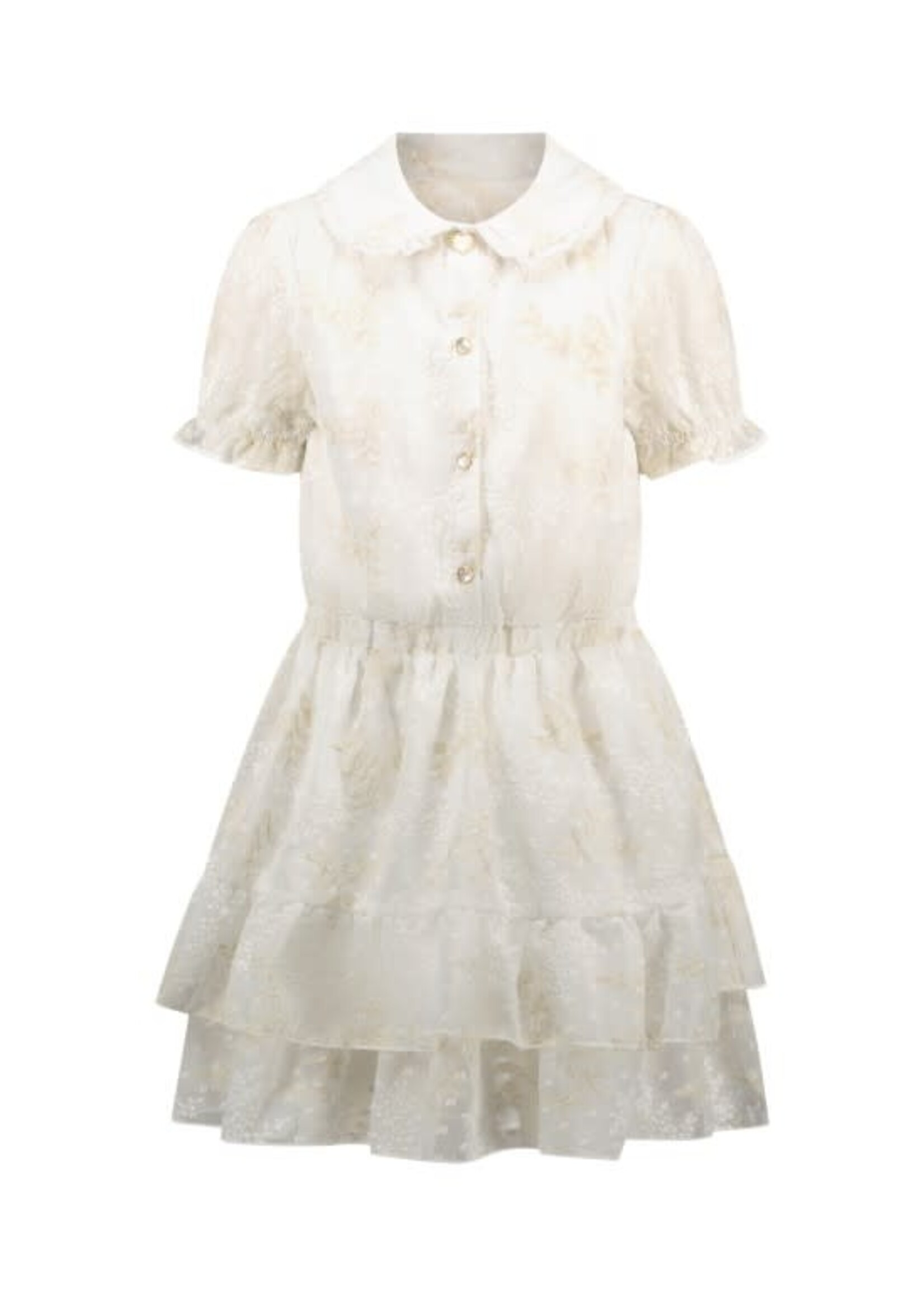 Le Chic Le Chic SWANKA embro voile dress C411-5834 Off White