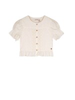 NoNo NoNo Tylia embroidered cotton blouse s/sl N412-5100 Pearled Ivory