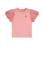 NoNo NoNo Kaya Tshirt with Voile balloon s/sleeve N412-5406 Sparkle Rose