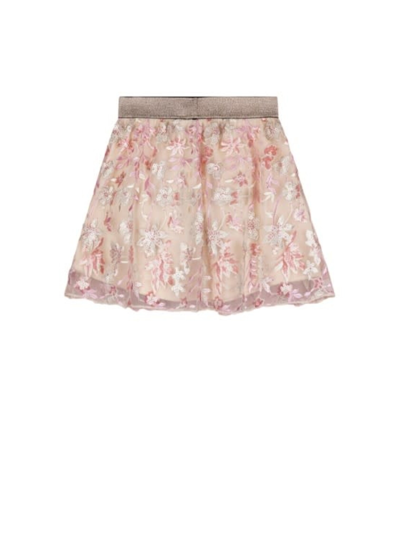 NoNo NoNo Nele Embroidered Sequins Mesh Skirt N412-5701 Sparkle Rose