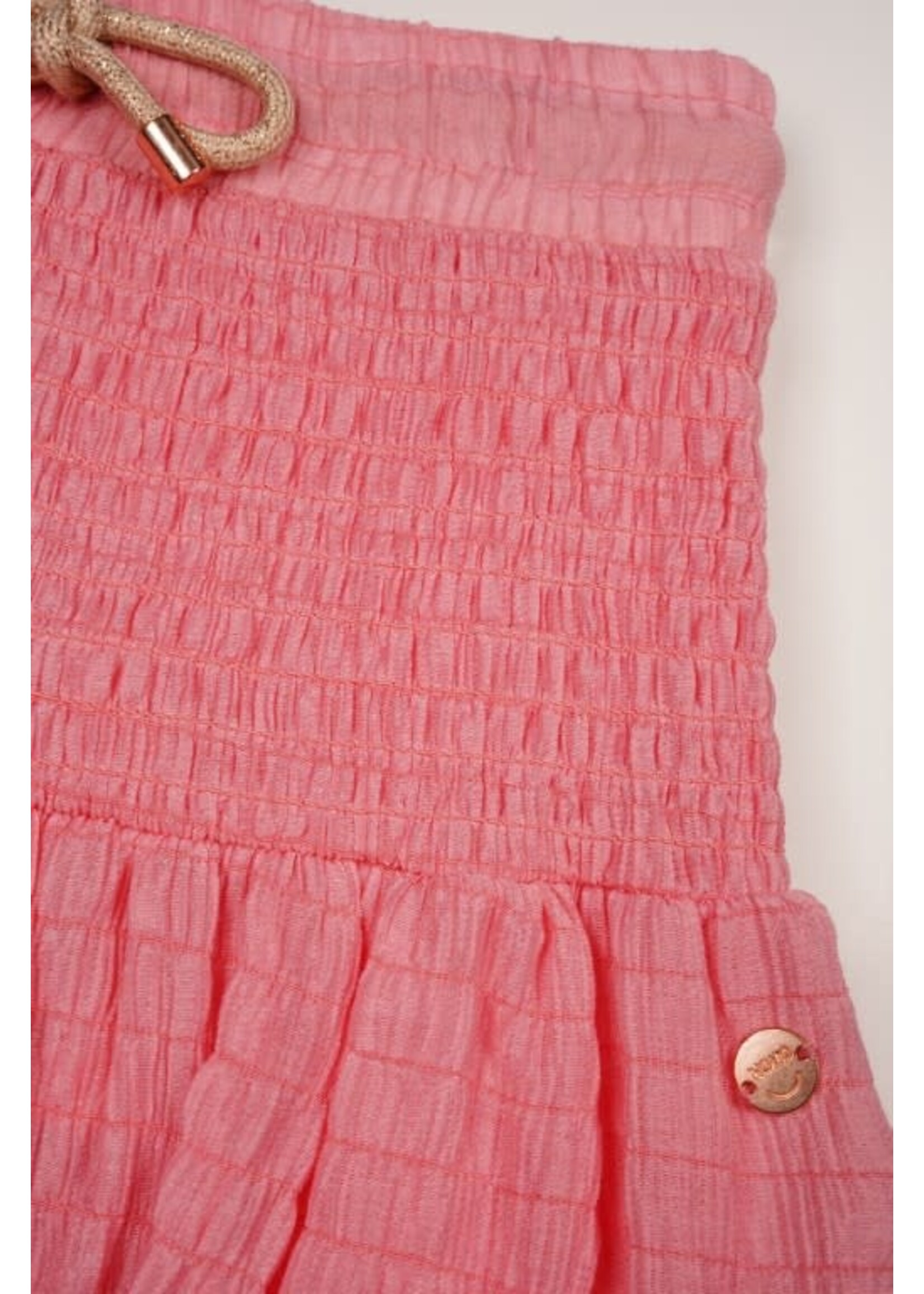 NoNo NoNo Nami skirt with smocked waistband N412-5705 Sparkle Rose