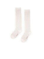 NoNo NoNo Rabi long dotted sock N412-5901 Pearled Ivory