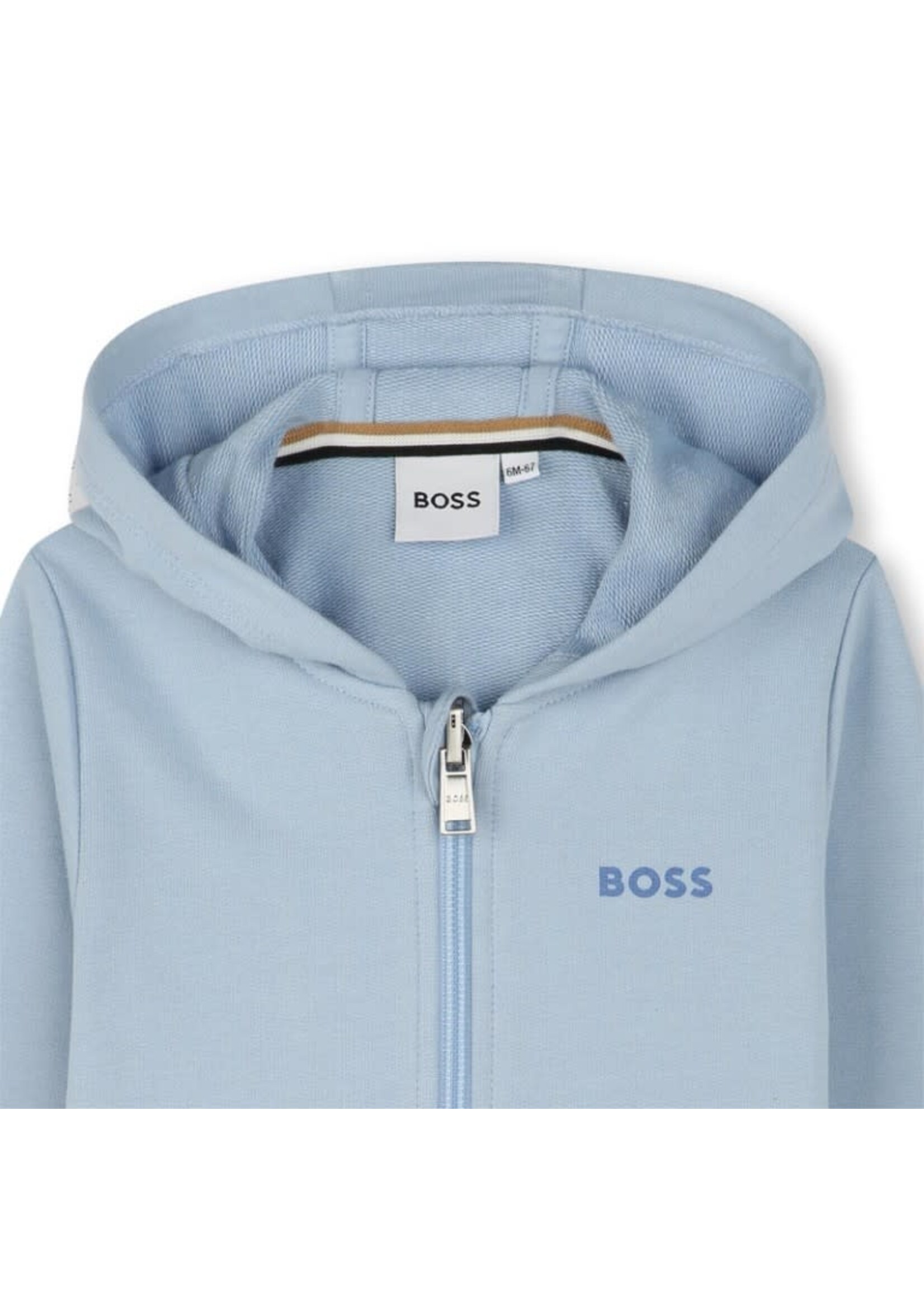 Boss Boss VEST MET KAP J52095 PERZISCH BLAUW