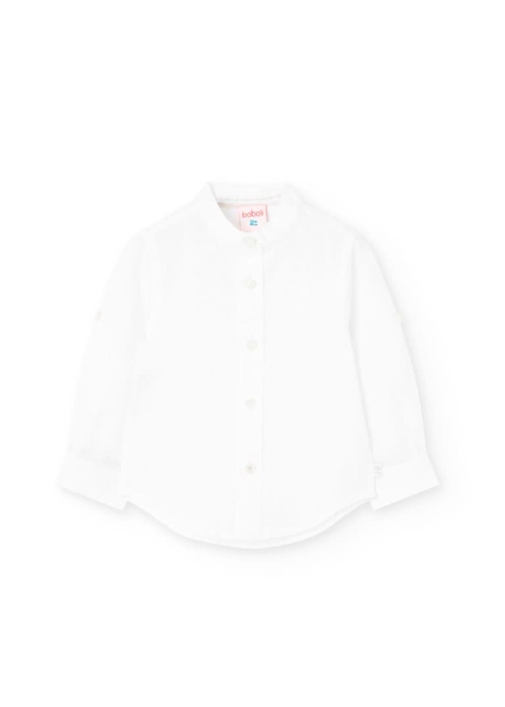 Boboli Boboli Linen shirt long sleeves for baby -BCI white 711010