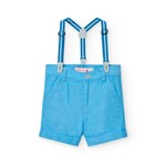 Boboli Boboli Linen bermuda shorts for baby boy -BCI sky blue 711267B