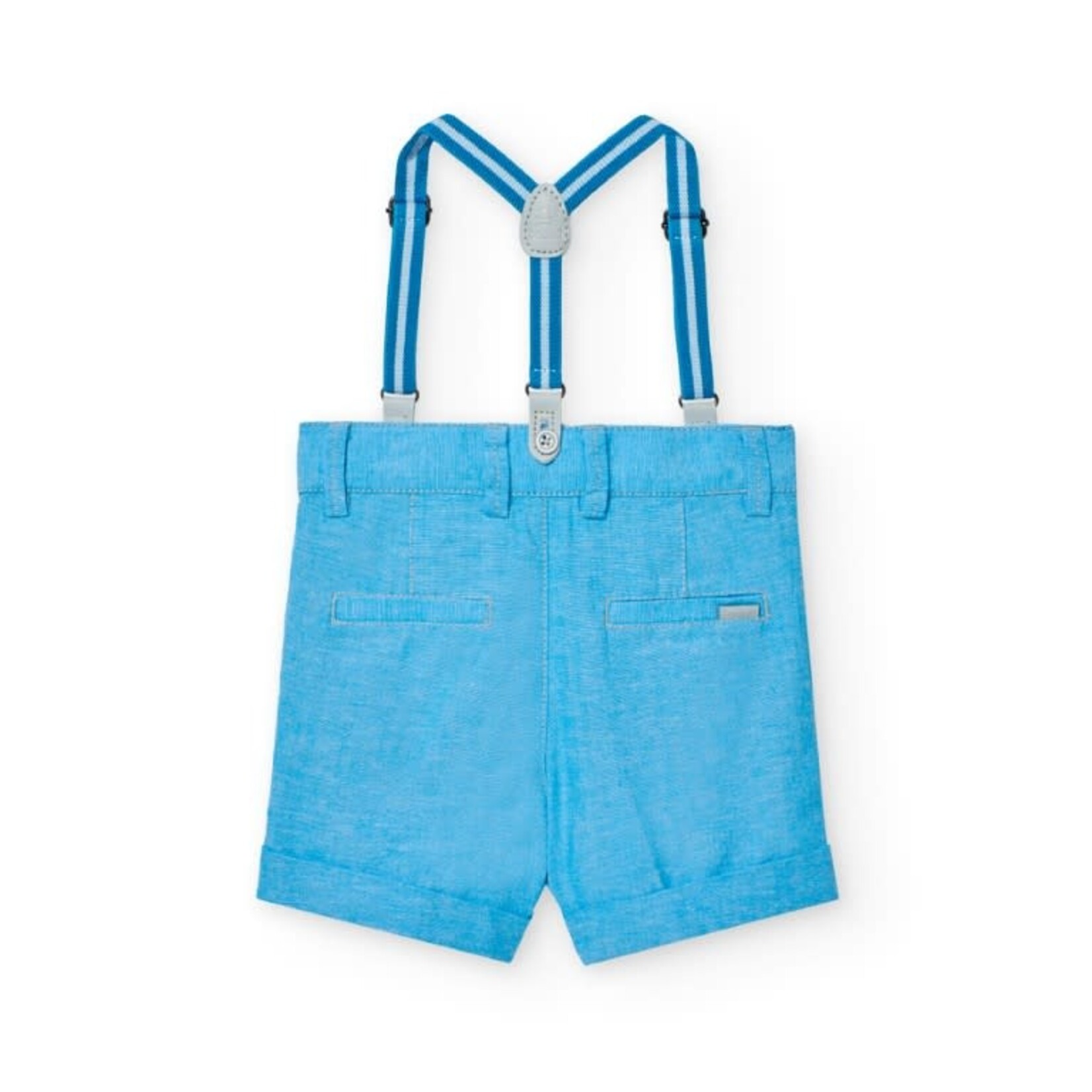 Boboli Boboli Linen bermuda shorts for baby boy -BCI sky blue 711267