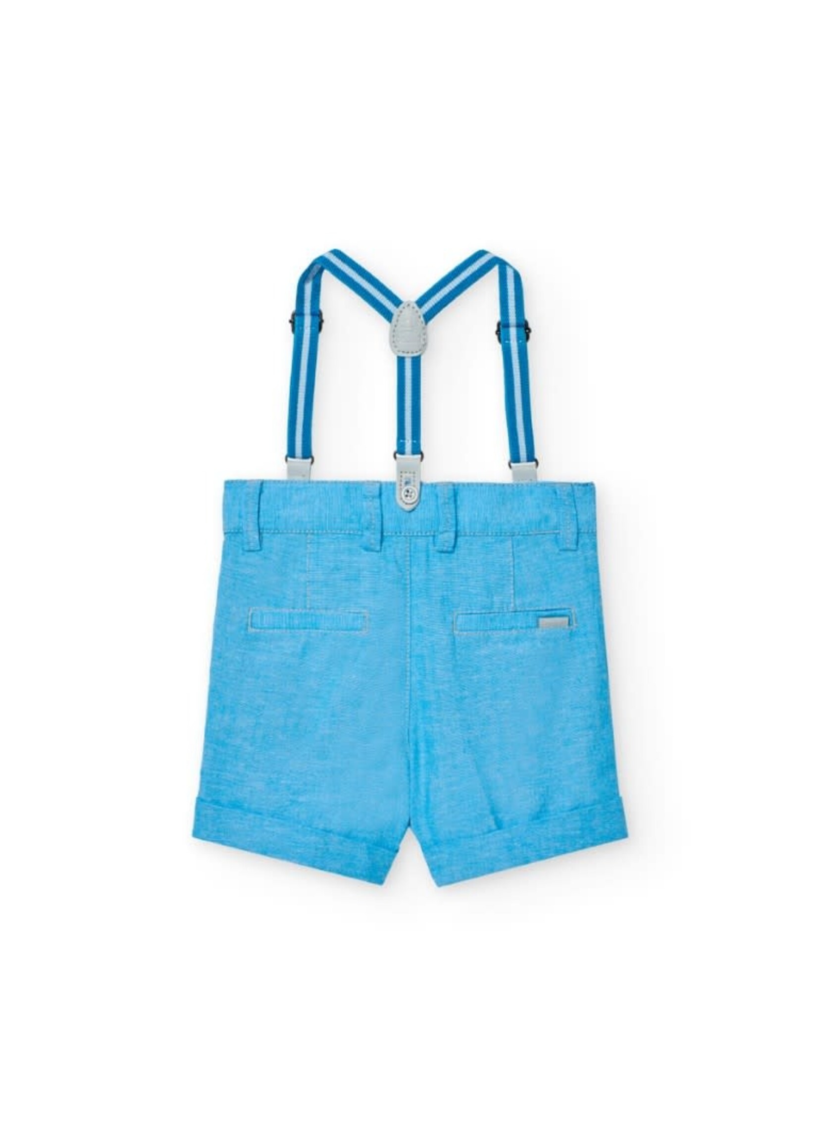 Boboli Boboli Linen bermuda shorts for baby boy -BCI sky blue 711267