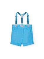 Boboli Boboli Linen bermuda shorts for baby boy -BCI sky blue 711267
