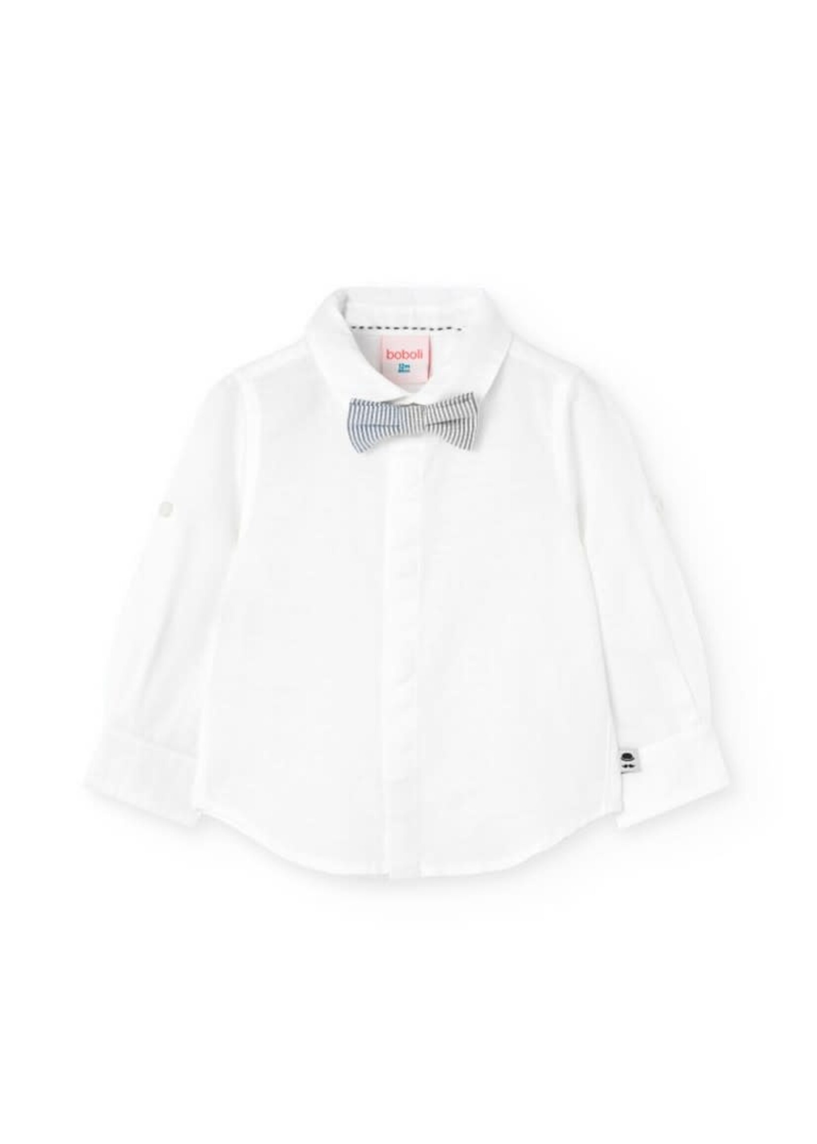Boboli Boboli Shirt linen for baby -BCI white 711368B