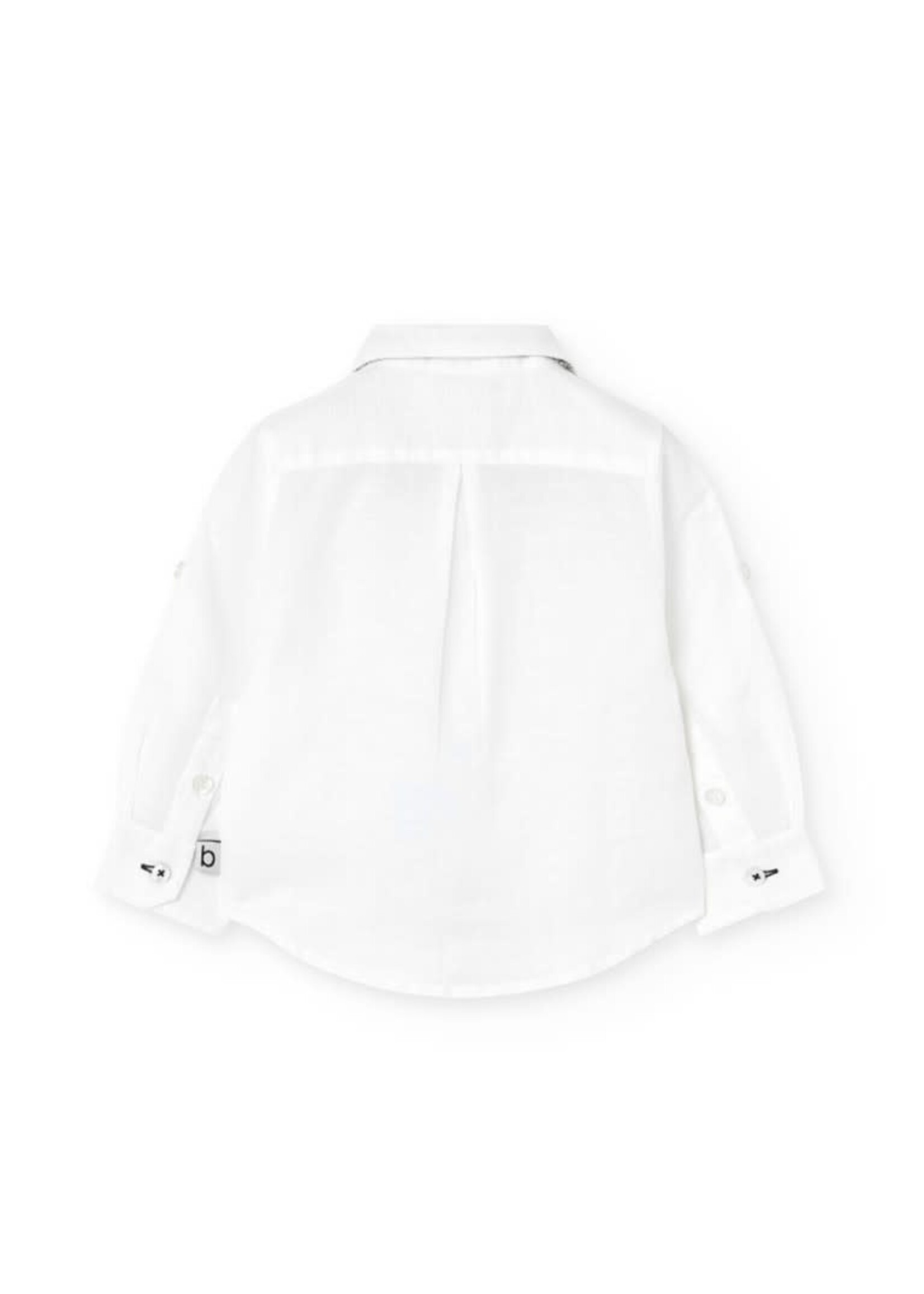 Boboli Boboli Shirt linen for baby -BCI white 711368B