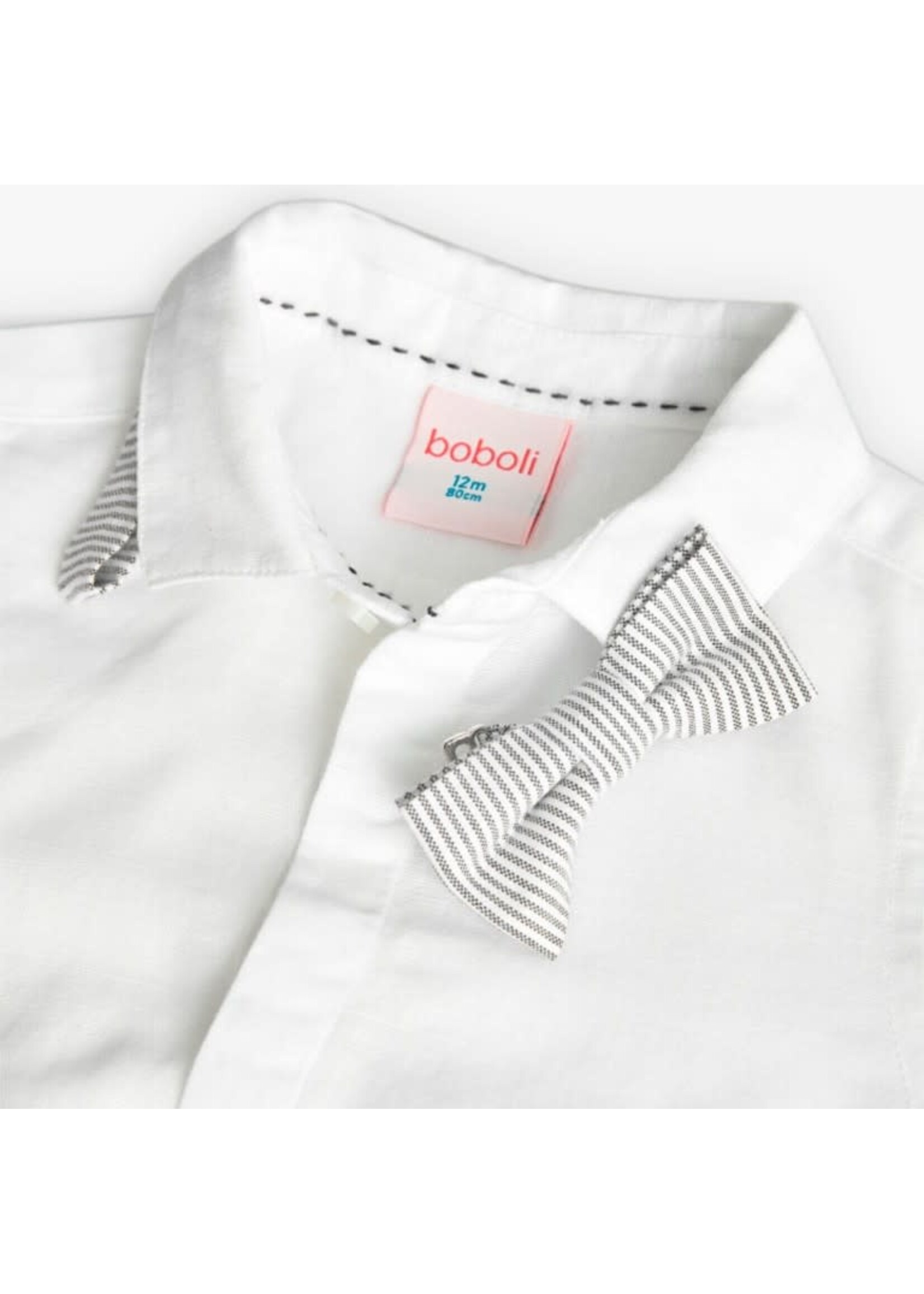 Boboli Boboli Shirt linen for baby -BCI white 711368B