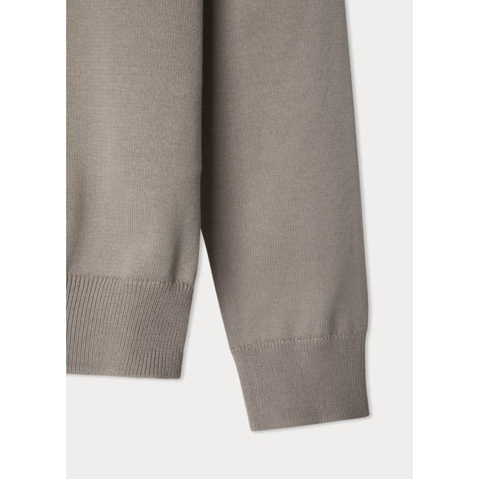 Hackett Hackett COTTON TIPPED CREW TAUPE BEIGE - HK700853951