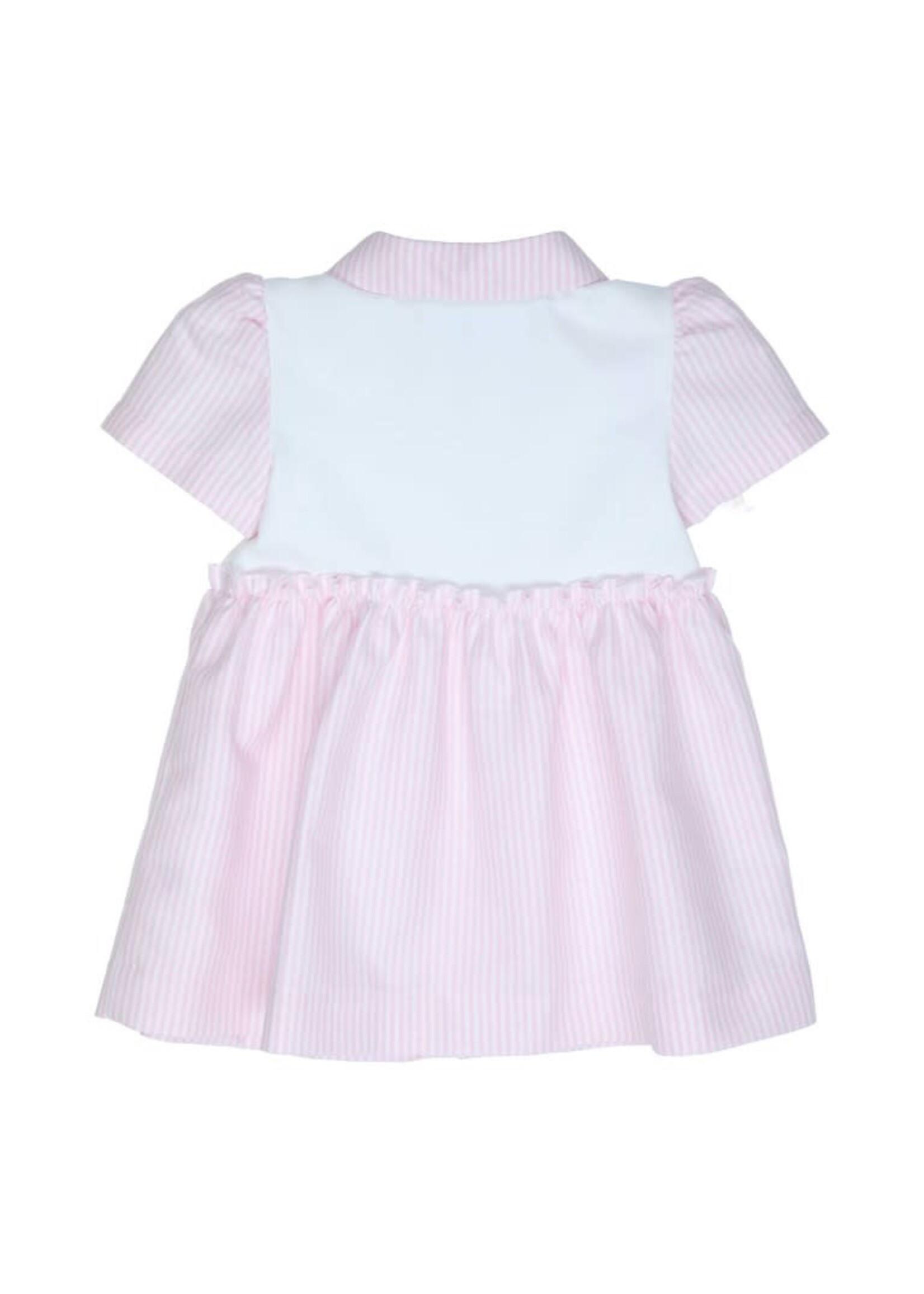 GYMP GYMP Dress Loesia Light Pink - White 470-5257-10