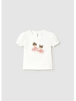 Mayoral Mayoral S/s t-shirt Natur-pink - 25 01041