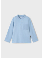 Mayoral Mayoral L/s mao-collar polo shirt Pearl - 25 03111