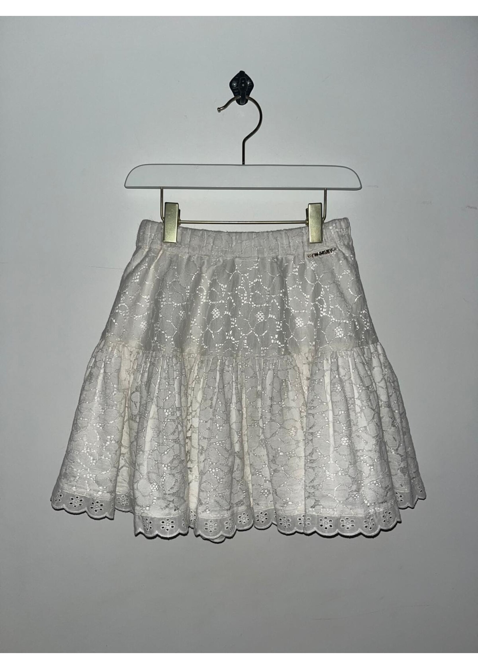 Twinset Twinset WOVEN SKIRT LUCENT WHITE - 241GJ2Q23