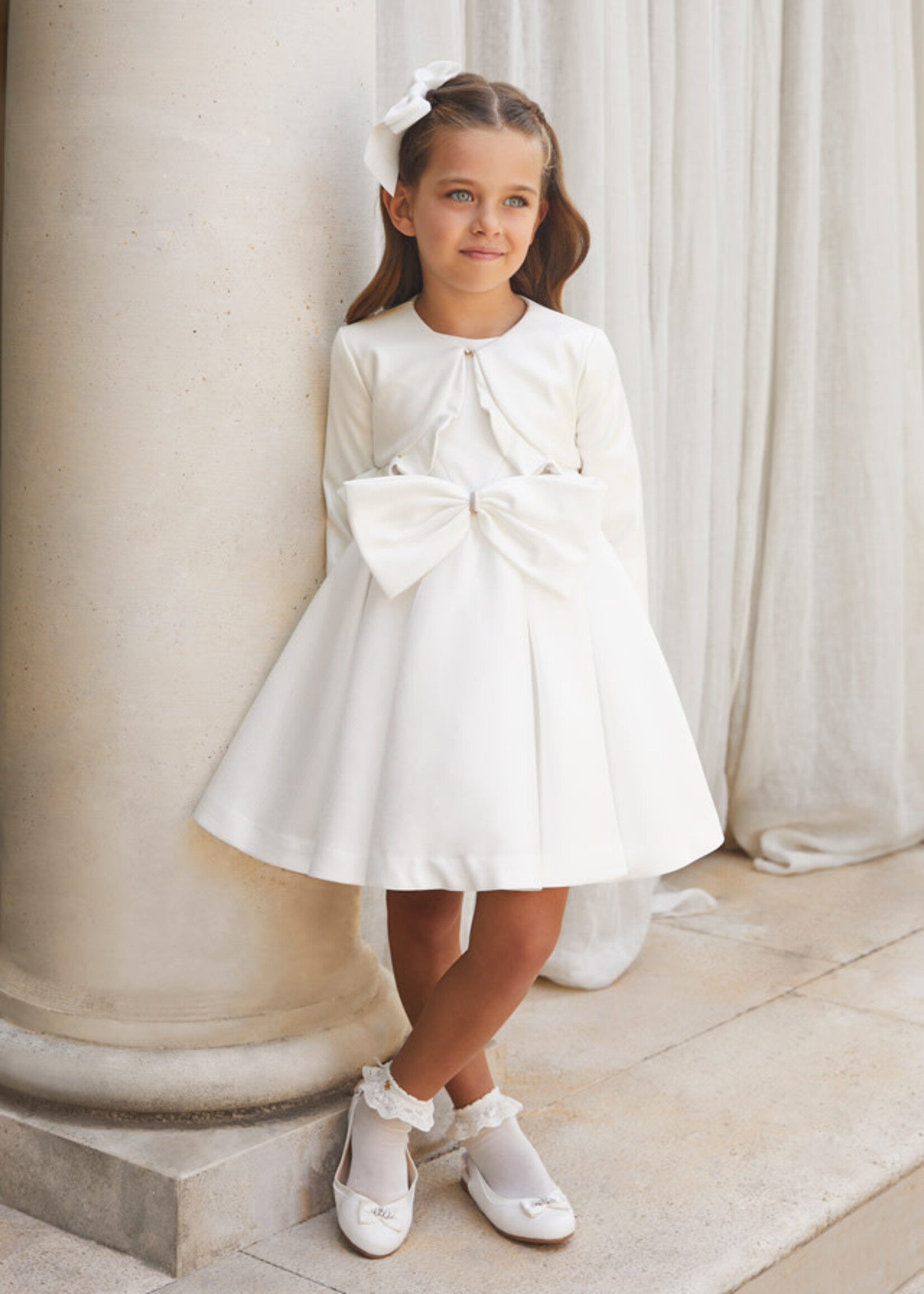 Abel & Lula Abel & Lula Knit dress Cream - 24 05039