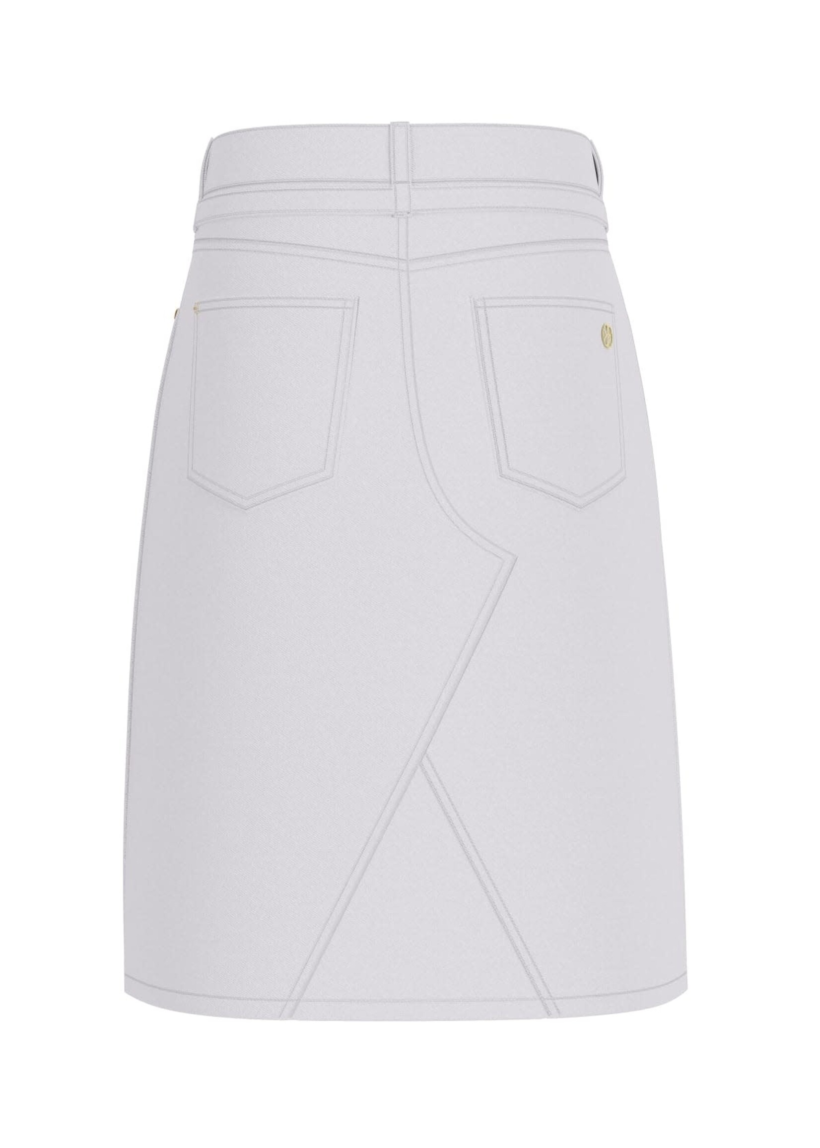 Guess Guess RIGID BULL DENIM MIDI SKIRT Pure White - J5GD11_WH6L0
