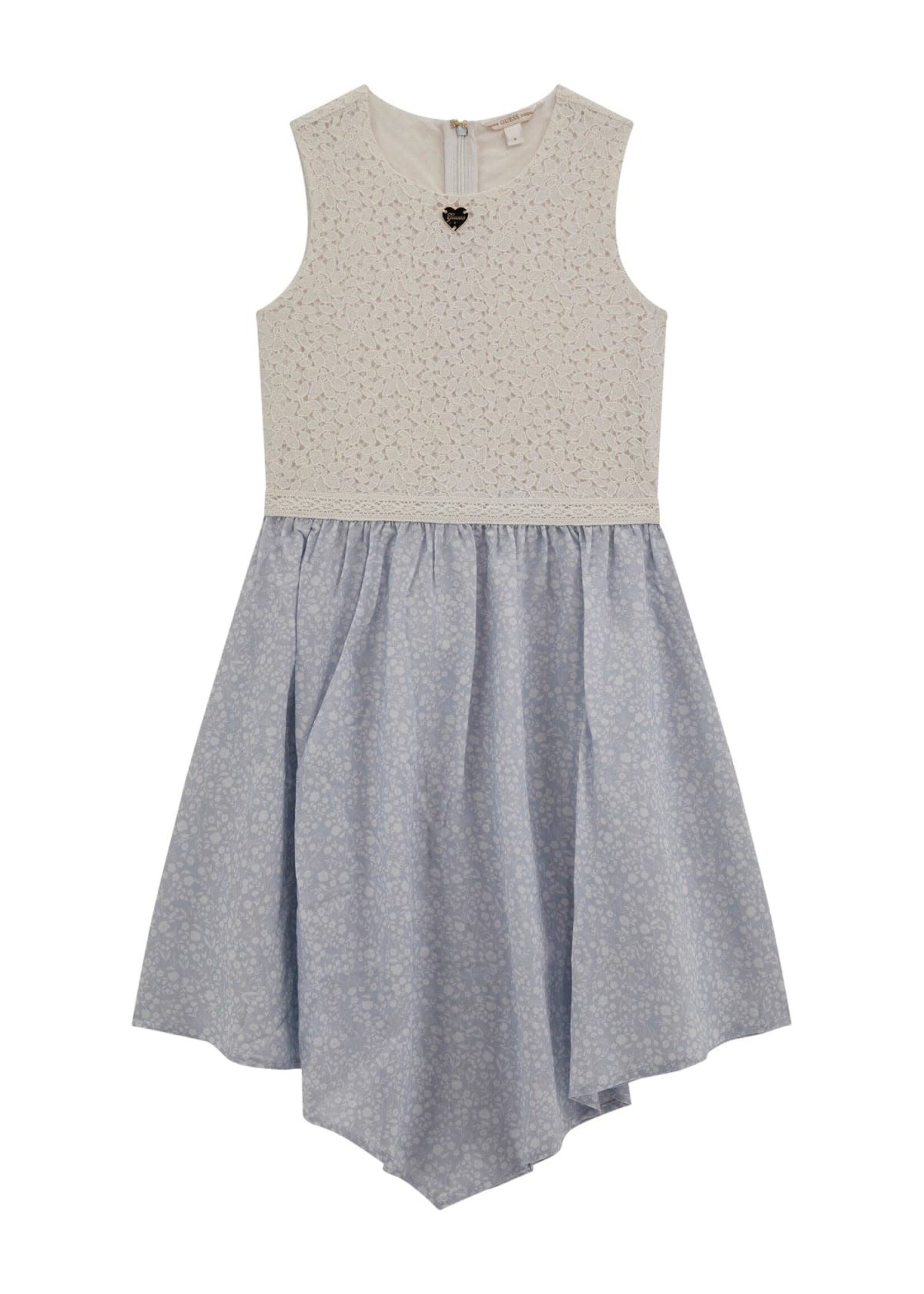 Guess Guess MIXED FABRIC SL DRESS Pure White - J5GK37_WH7F0
