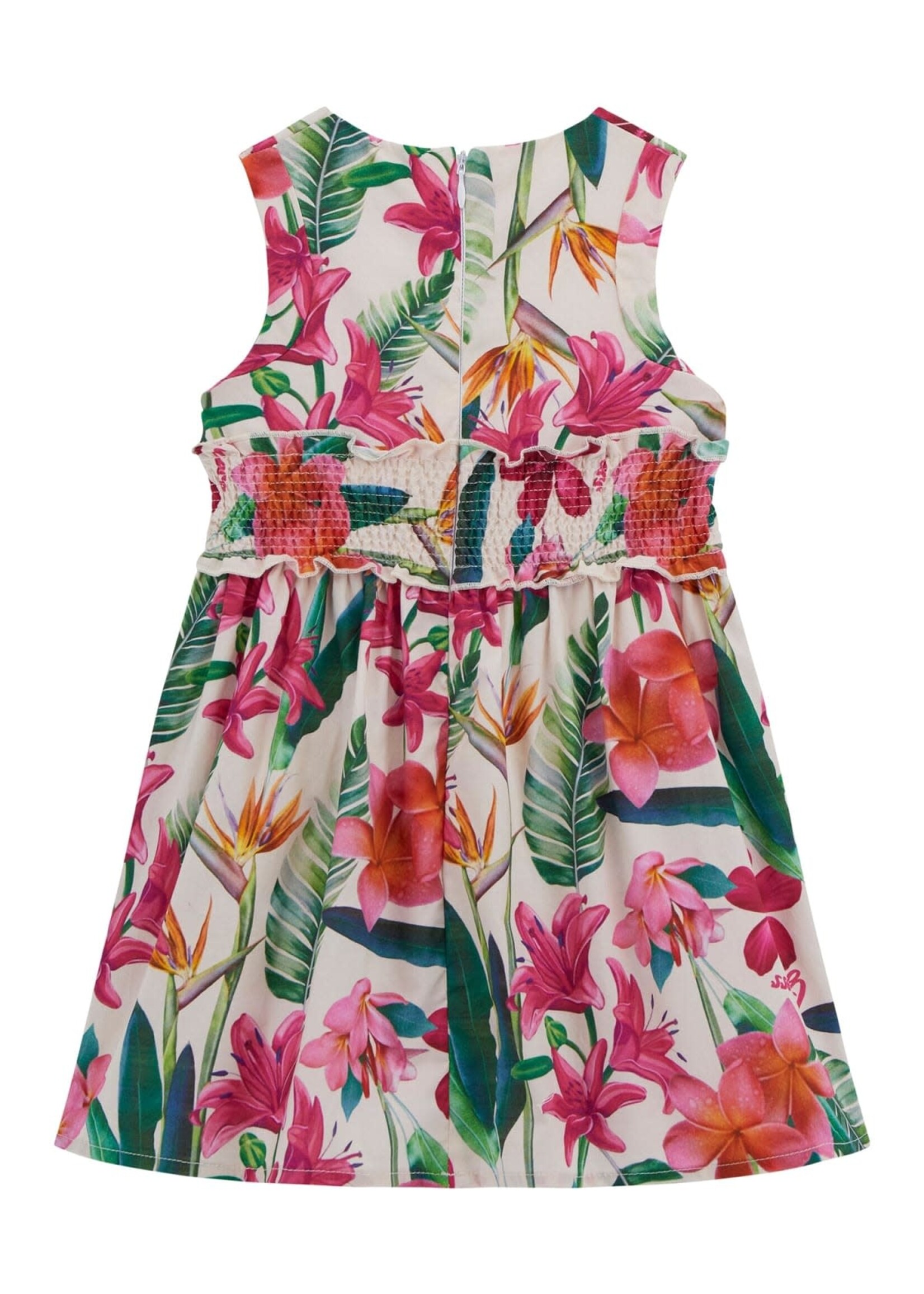 Guess Guess POPELINE SL DRESS BOTANICAL FLORAL GAR - K5GK13_WFBM0