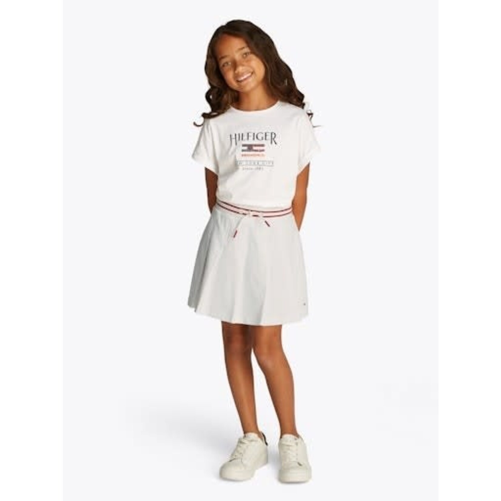 Tommy Hilfiger Tommy Hilfiger PLEATED KNIT SKIRT, YBR KG0KG08428YBR White