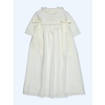 Mac Ilusion Mac Ilusion Faldon Punto y tejido bordado con bolillo y capota SENSITIVE Crudo B