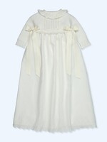 Mac Ilusion Mac Ilusion Faldon Punto y tejido bordado con bolillo y capota SENSITIVE Crudo B