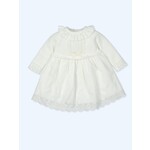 Mac Ilusion Mac Ilusion Vestido Punto y tejido bordado con bolillo SENSITIVE Crudo B