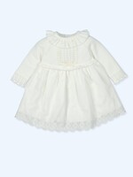 Mac Ilusion Mac Ilusion Vestido Punto y tejido bordado con bolillo SENSITIVE Crudo B