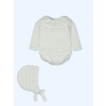 Mac Ilusion Mac Ilusion Traje 3 Piezas corto punto, con capota y tul bordado en cuello SPECIALLY Crudo B