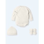 Mac Ilusion Mac Ilusion Traje 4 Piezas sueter, culotte, patucos y bonet BASICS Crudo B