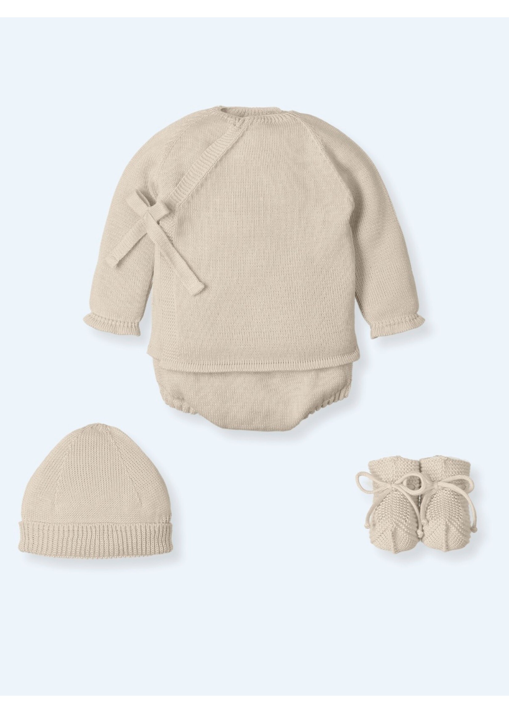 Mac Ilusion Mac Ilusion Traje 4 Piezas sueter, culotte, patucos y bonet BASICS Safari B
