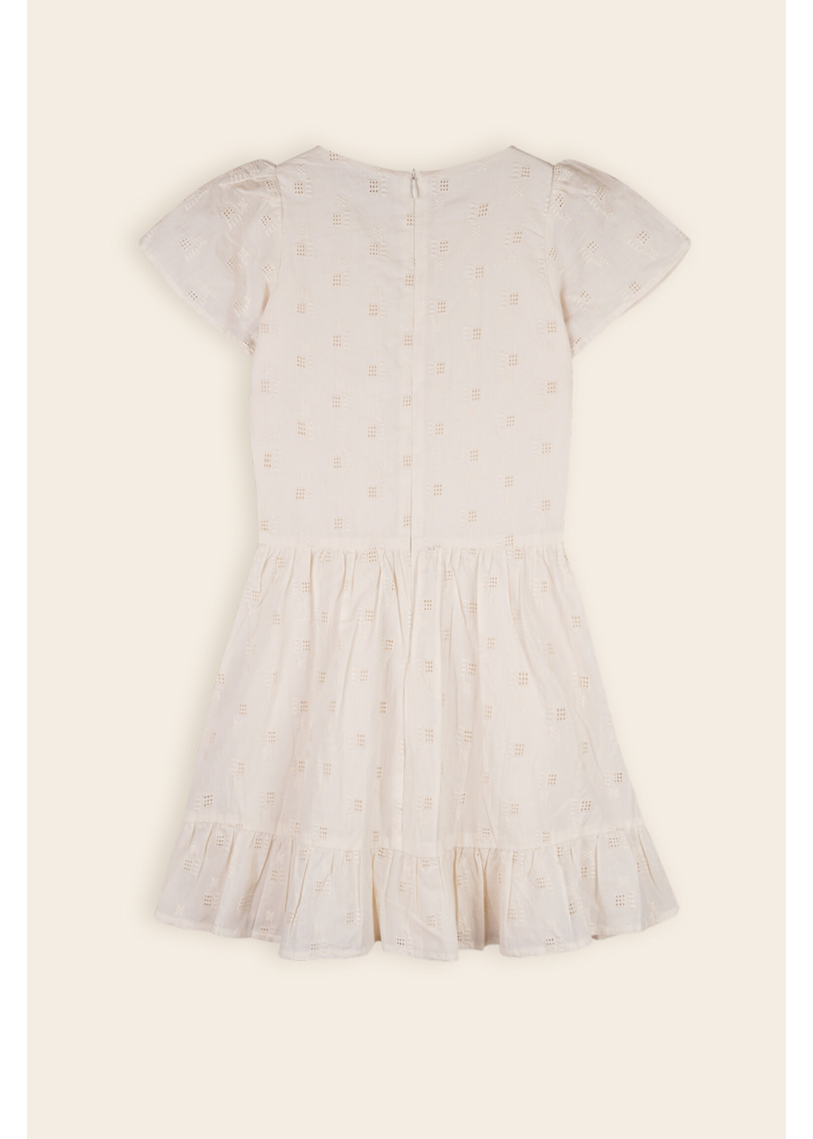 NoNo NoNo Mirabel Embroidered Cotton Dress N502-5811 Pearled Ivory