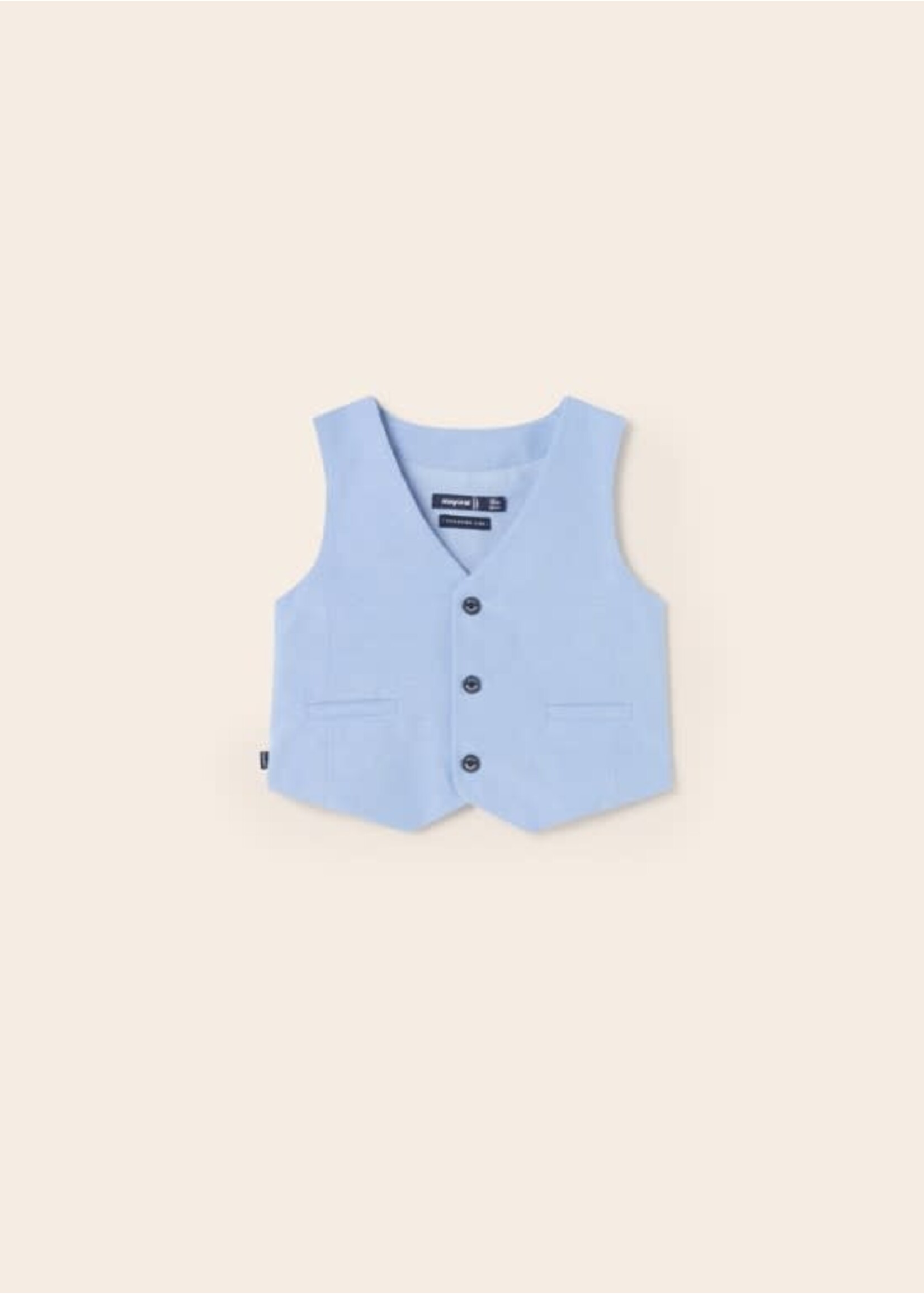 Mayoral Mayoral Dressy linen vest Lightblue - 23 01371