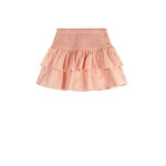 Nobell Nobell Nika striped smocked ruffle skirt Q503-3707 Melon