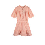 Nobell Nobell Sage Striped Poplin Dress S/SL Q503-3807 Melon