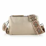 Tas beige /goud met brede band extra hengsel