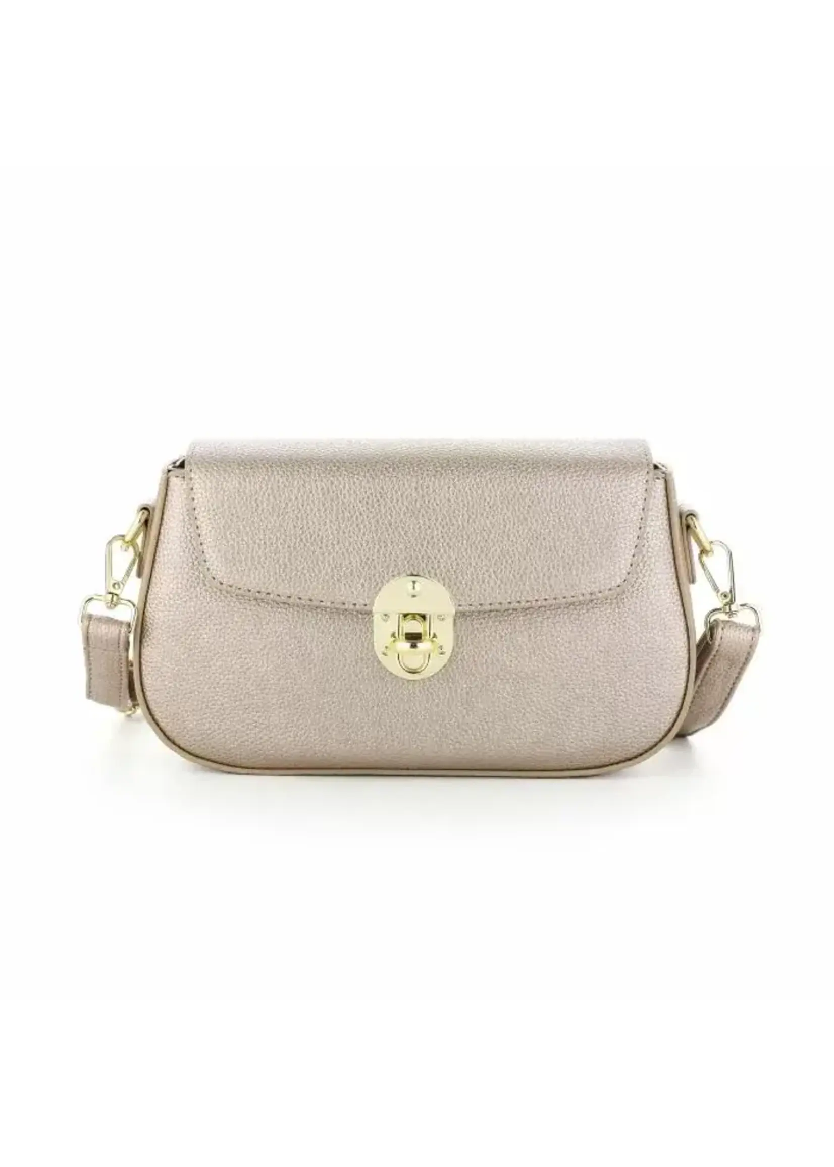 Tas goud met goud slotje extra breed hengsel