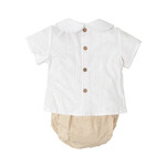 Babidu Babidu WOVEN SHIRT+SHORTS 55%LINEN,45%COTTON FOR BOYS UNIQUE-40407