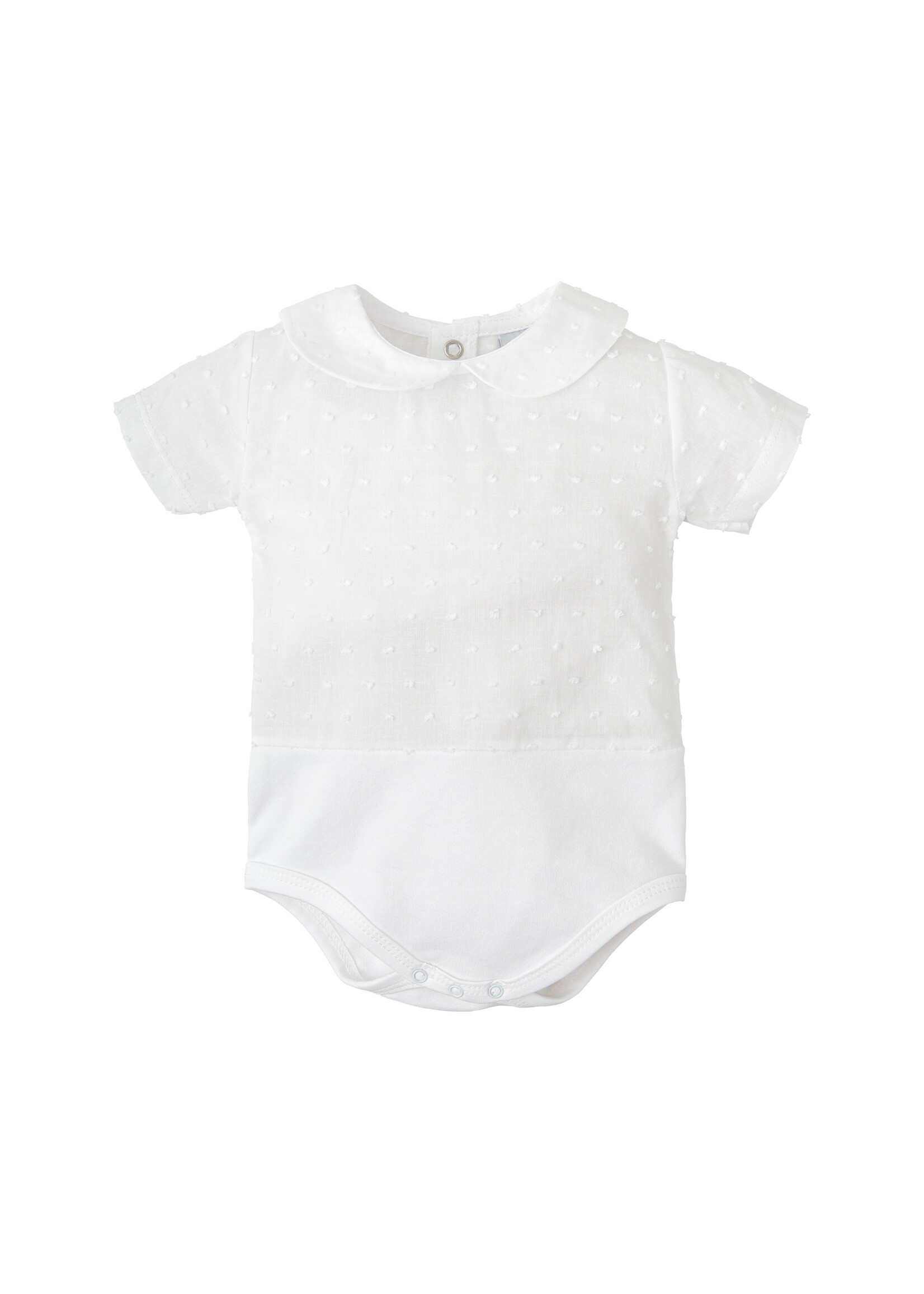 Babidu Babidu BOYS 100%CO S/S BODYSUIT PLUMETTI BEIGE-1727