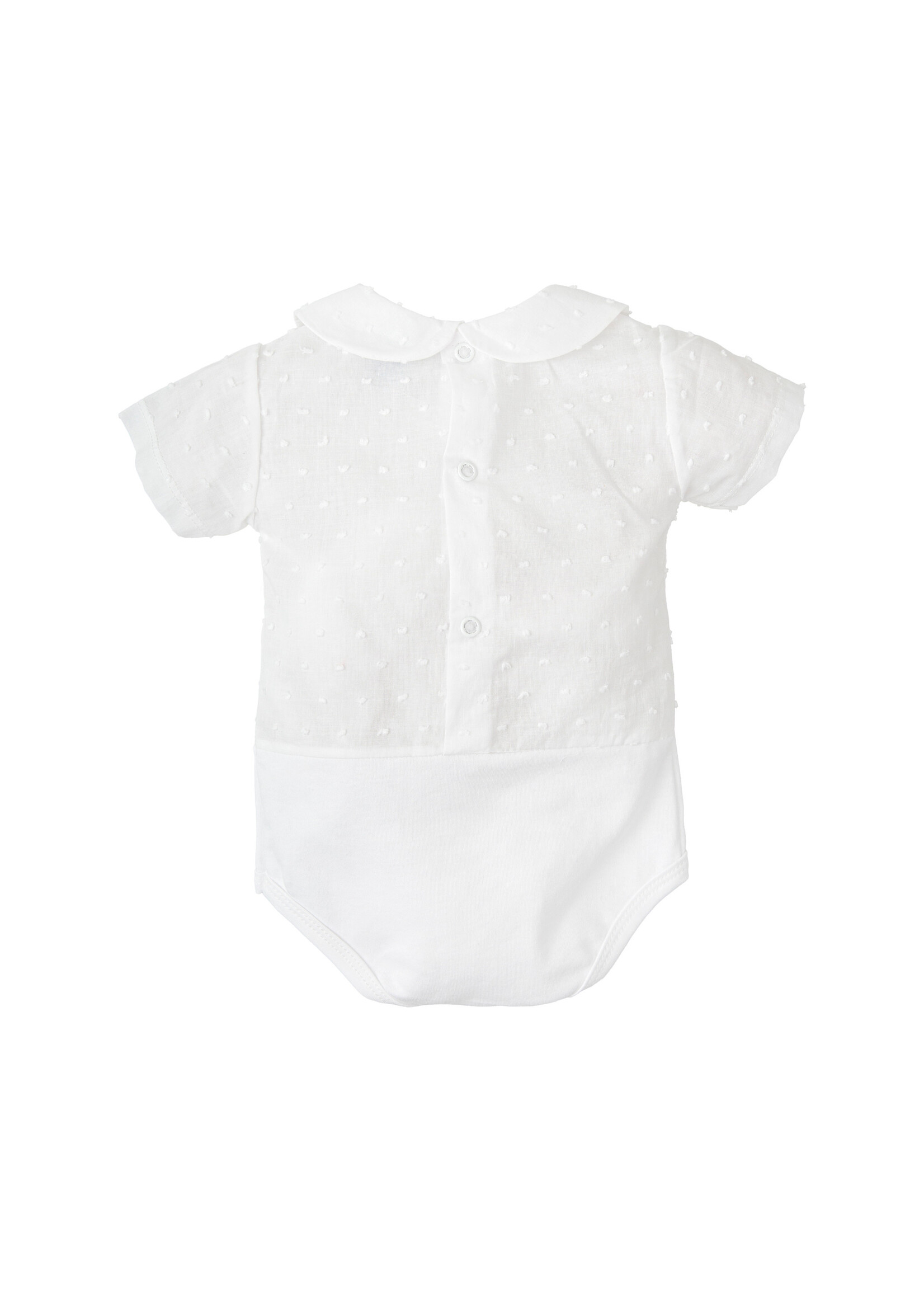 Babidu Babidu BOYS 100%CO S/S BODYSUIT PLUMETTI BEIGE-1727