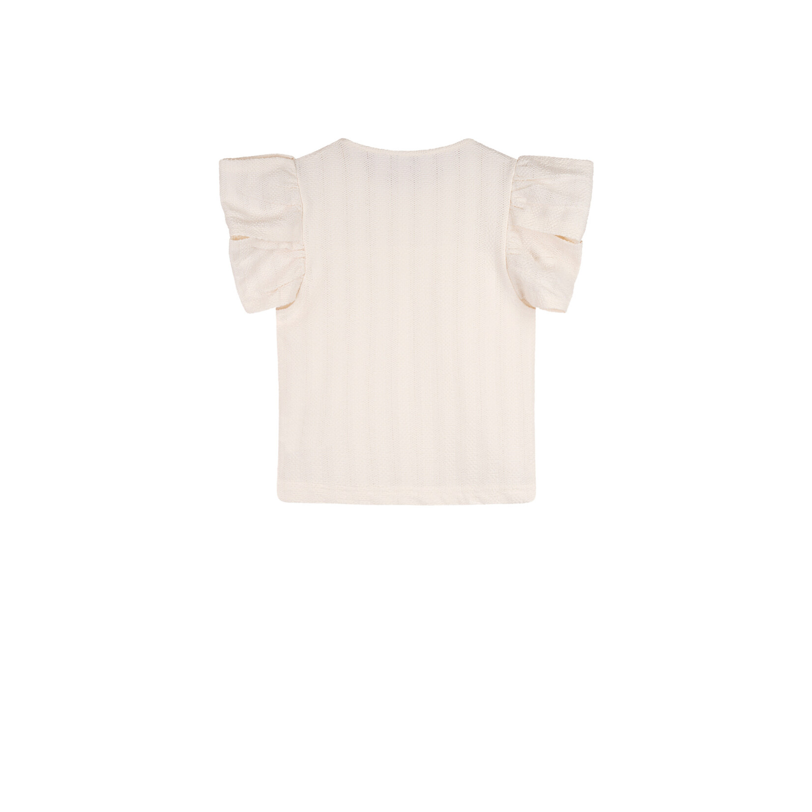 NoNo NoNo Kit Structured Jersey Top with fancy sleeves N503-5412 Pearled Ivory