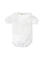 Babidu Babidu GIRLS 100%CO S/S BODYSUIT PLUMETTI WHITE-1726