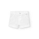 Boboli Boboli Satin bermuda shorts for baby boy -BCI white 718309B