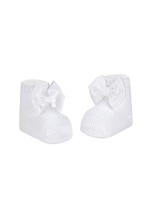 Condor Condor Sokjes wit met satijnen strikken