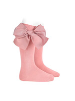 Condor Condor Kniekousen  roze 526 met extra grote strikken