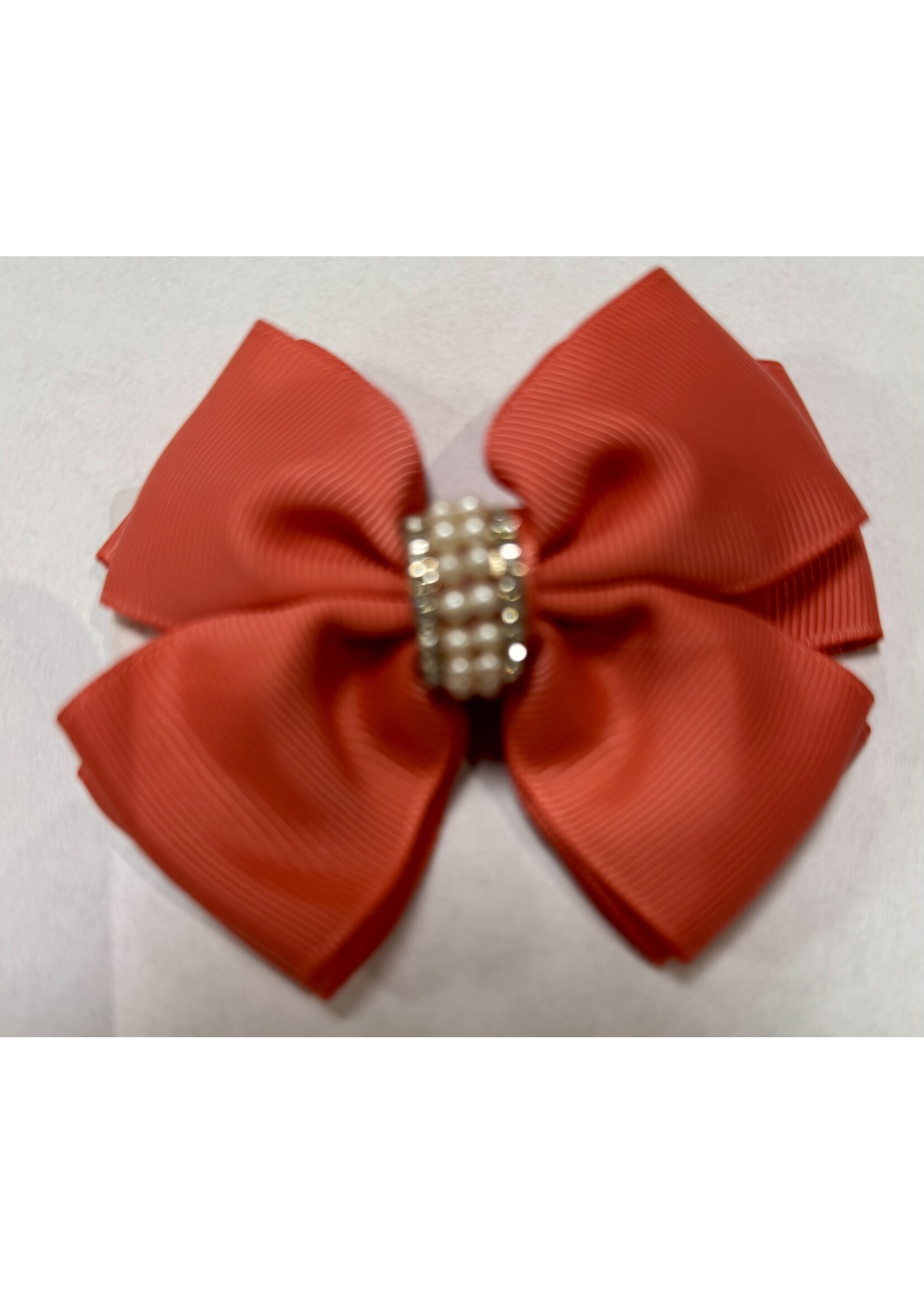 Prinsessefin Prinsessefin Bow satin  coral  pearl