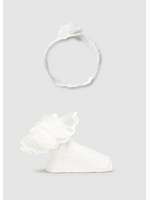 Mayoral Newborn Girl Headband /socks blanco  Set