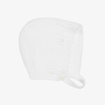 Babidu Babidu UNISEX KNITTED 100% COTTON BONNET WHITE-9316