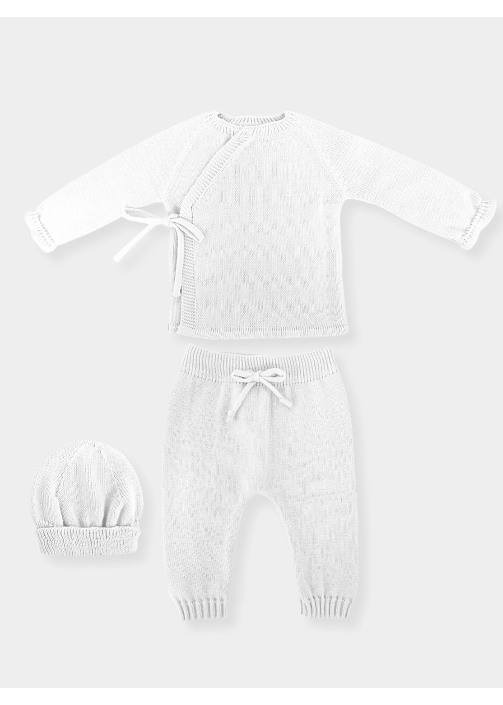 Mac Ilusion Mac Ilusion Traje 3 piezas BASIC cruzado punto fino sin pie Blanco 23